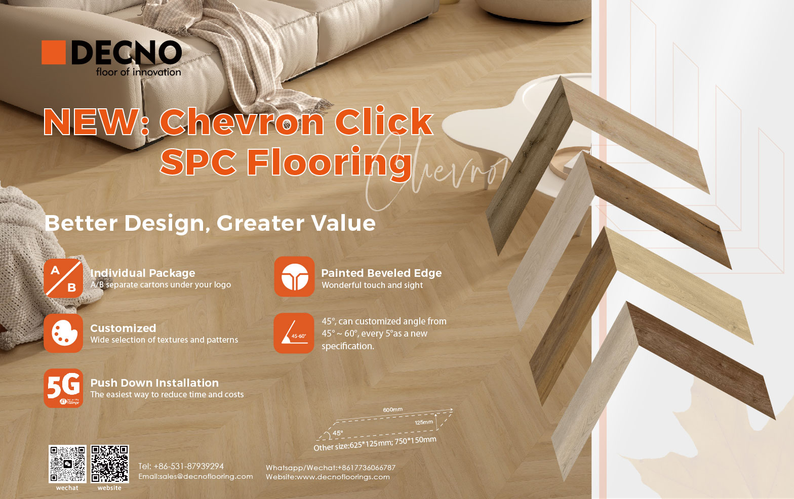 DECNO | Chevron SPC Flooring crée plus de valeur pour les marques