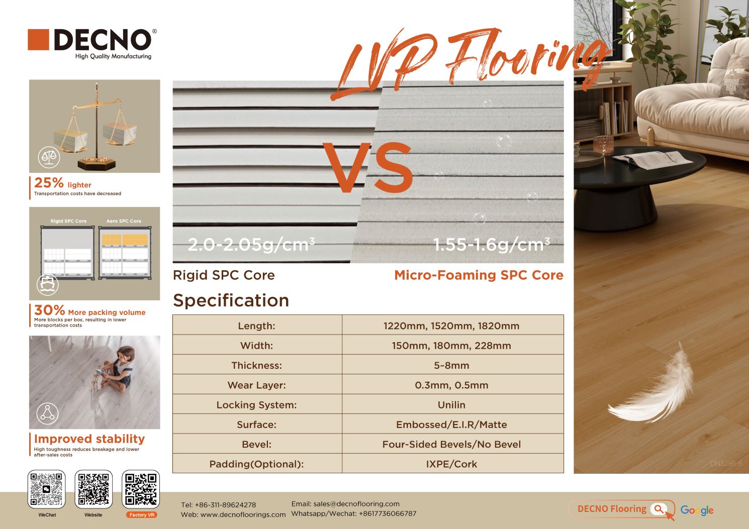 DECNO | Qu'est-ce que le revêtement de sol LSPC (Light SPC) ?cid=17 DECNO | Qu'est-ce que le revêtement de sol LSPC (Light SPC) ?cid=17